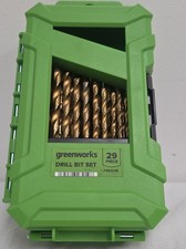 Greenworks 29pc Drill Bit Set w/ Plastic Case Complete Set Easy Carry picture