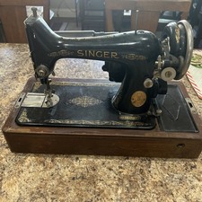 Antique Singer Sewing  Machine 1930s model ad631194 missing foot pedal works picture
