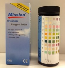 (Bx of 12) Mission 10 Parameter Urinalysis Reagent Urine Test Strips 100ct. ea. picture