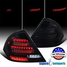 Fits 2001-2004 Mercedes-Benz W203 C-Class Black Smoke Tail Lights LED Sequential picture