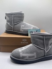 UGG x Telfar Fleece Mini Boot Heather Grey Mens 7 1122992-HGRY New In Box picture