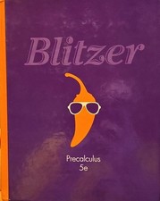 Pearson Precalculus Textbook 5th Edition 2014 By Blitzer (Good Condition) picture