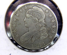 1833-CAPPED BUST- HALF DOLLAR. SOLID FINE TO VERY FINE.-#4384. picture
