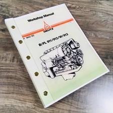 Deutz F2L912 F2L912W F3L912 Diesel Engine Service Repair Workshop Manual Shop picture