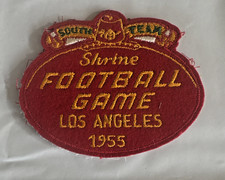 Vintage 1955 Shrine Football Game Patch Lettermans Jacket LA Coliseum South Team picture