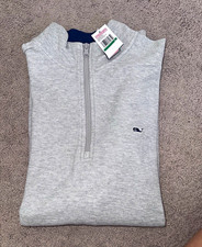 Vineyard Vines Men’s L Broadfield 1/2 Zip Pullover Grey Heather NWT picture