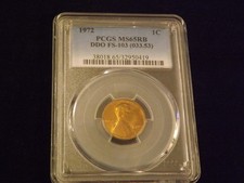 1972-S   1 C         Lincoln Cent         DDO          PCGS  MS 65 RB picture