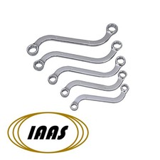 5pc S Type (Spanner Set) Double Ended Ring Wrench 10–19mm CrV Steel by IAAS picture