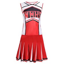Ladies Glee Cheerleader Costume School Girl Full Outfits Fancy Dress Uniform picture