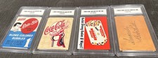 Lot of 4 Vintage Advertising Cards Coca-Cola Wonder Bread Rain-Blo Babe Ruth picture
