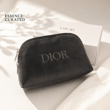 Luxury Black Velvet Cosmetic Bag Makeup Pouch Travel Beauty Organizer New picture