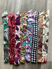 8 Pack Satin Handbag Handle Wrap Ribbon Neckerchief Scarf for Women picture