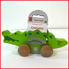 Hape Wooden Crocodile Pull Toy Alligator Walk Toddler Montessori Educational NEW picture