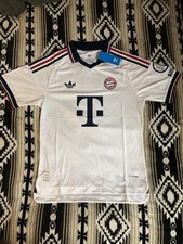 adidas Player version FC Bayern Munich Soccer Jersey Shirt White/Navy/Red Size M picture