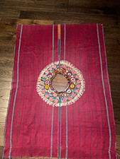 Vintage Handmade traditional Guatemalan Huipil Top, Floral Embroidered picture
