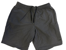 Reebok Men's Gray Quick Dry Shorts Size Medium Drawstring Elastic Waist Pockets picture