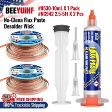 BEEYUIHF 10mL No Clean Soldering Flux Paste with 10ft Desoldering Wick Braid picture