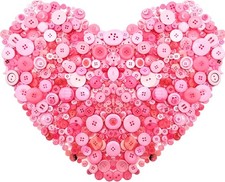 600-700Pcs Pink Buttons for Crafts Bulk Assorted Pink Craft Button for Crafting picture