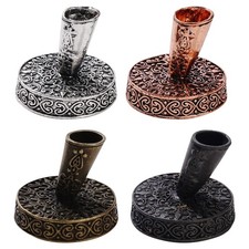 TXIN 4 Pieces Vintage round Metal Feather Pen Holder, Retro Feather Quill Dip picture