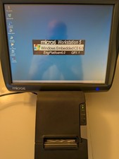 MICROS 5A POS Touchscreen Terminal, MICROS Stand, and Compatible Printer picture