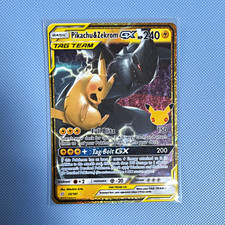 Pokemon Company Pikachu & Zekrom GX TAG TEAM 33/181 Holo 240 HP EN 2019 picture