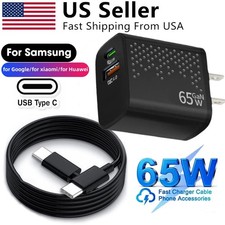 65W Type C Super Fast Wall PD Charger+ Cable For Samsung Galaxy S24 S23 S22 NOTE picture