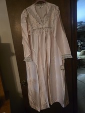 VTG NWT CHRISTIAN DIOR PINK SATIN FULL LENGTH LINED NIGHTGOWN SIZE LARGE picture