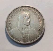 1932 Switzerland 5 Francs  Silver Coin picture
