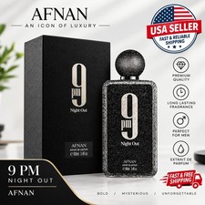 Afnan 9PM Night Out Extrait De Parfum 3.4 oz / 100 ml For Men - New In Box picture