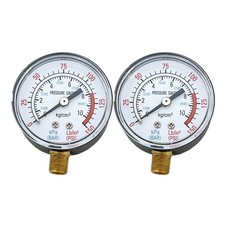 2PC Air Compressor Gauges Hydraulic Gauges 2