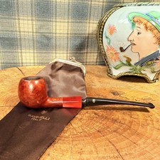 1970s SAVINELLI (202) Red Acrylic Military Mount & Clutch Bag Estate Pocket Pipe picture