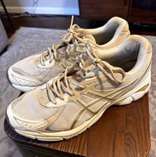 ASICS GEL Men’s Low Top Lace Up Sneakers White Gray Mesh Upper Rubber Sole picture