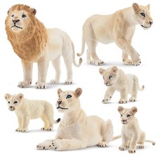 Toymany 6-pcs Lion Animal Figurine, Realistic, Collectible Hand-painted  Toy Set picture