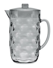 QG Clear Light Grey BPA Free Acrylic Plastic Pitcher with Lid 80 oz / 2.5 Quart picture