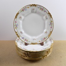 8 GDA Chas Field Haviland Limoges Porcelain Dinner Plates 9.75