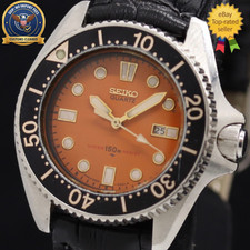 ▶️ [Exc+5] SEIKO 2625-0010 Diver 150m Orange Dial 33mm Quartz Women's Watch picture
