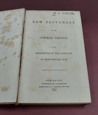 1839  Noah Webster New Testament  *VERY RARE*     