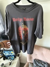 Marilyn Manson Hermit Hierophant Graphic T-Shirt, Gray, Giant Tag picture