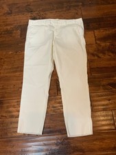 Nili Lotan White Chino Tapered Leg Pants, Size 8 picture