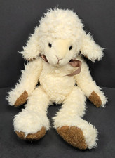 Russ Berrie Sugarcube Lamb Plush Baby Brown Bow Heartcraft Collection picture
