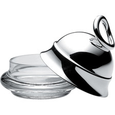 Vertigo by Christofle Silverplate Personal lidded Butter Dish New in Box Retail picture