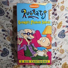 Nickelodeon OS Rugrats Grandpas Favorite Stories VHS Orange Tape 1997 Kids Movie picture
