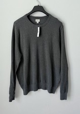 J.Crew NWT Mens XL Cotton Pique Stitch Crewneck Sweater Gray BM043 100% Cotton picture