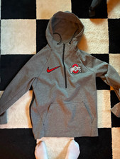 Rare Nike Ohio State Buckeyes PK80 Phil Knight Tech Fleece 1/2 Zip Hoodie Gray⁠ picture