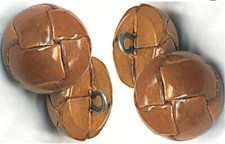 ATbutton Brand Large (1 inch), Beautiful, Tan Genuine Leather Buttons- Set of 4 picture