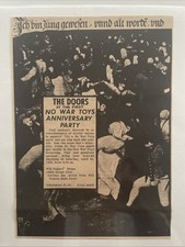 1966 THE DOORS , No War Toys Benefit, WILL ROGERS HOUSE L.A. , Concert Ad picture