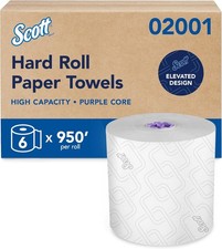 Hard Roll Paper Towels Bulk 6 Rolls x 950' 02001 Purple Core High-Capacity picture