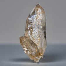 “Golden Shadow” Ganesh Himalayan Gray Quartz Companion Barcode Growth Crystal picture