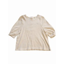 Madewell XL Cream Textured Minimalist Top picture