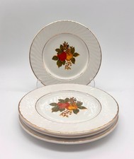 Vintage Enoch Wedgwood Tunstall Ltd 4 English Harvest Dessert / Bread Plates picture